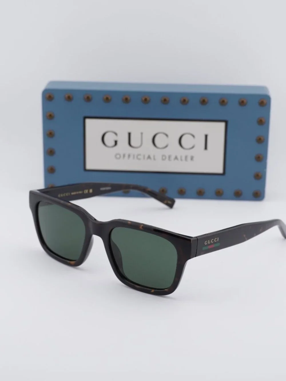 Gucci GG1857S 002 Square Sunglasses - Havana\Green